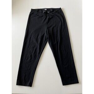 J. Jill Women’s Pima Cotton Spandex Stretch Capri Leggings Black Capsule Size XL